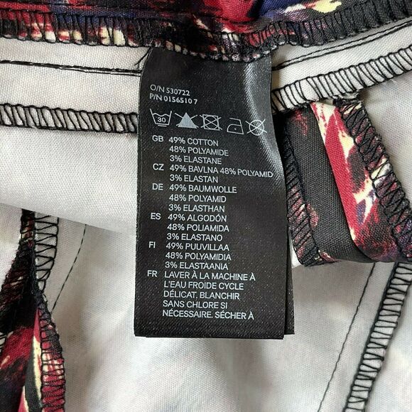 H&M Sz 2 Mini Skirt A Line Abstract Design Summer Casual Cotton Stretch - Picture 5 of 5